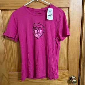 NWT Life Is Good Women’s Size Medium Cat Shirt